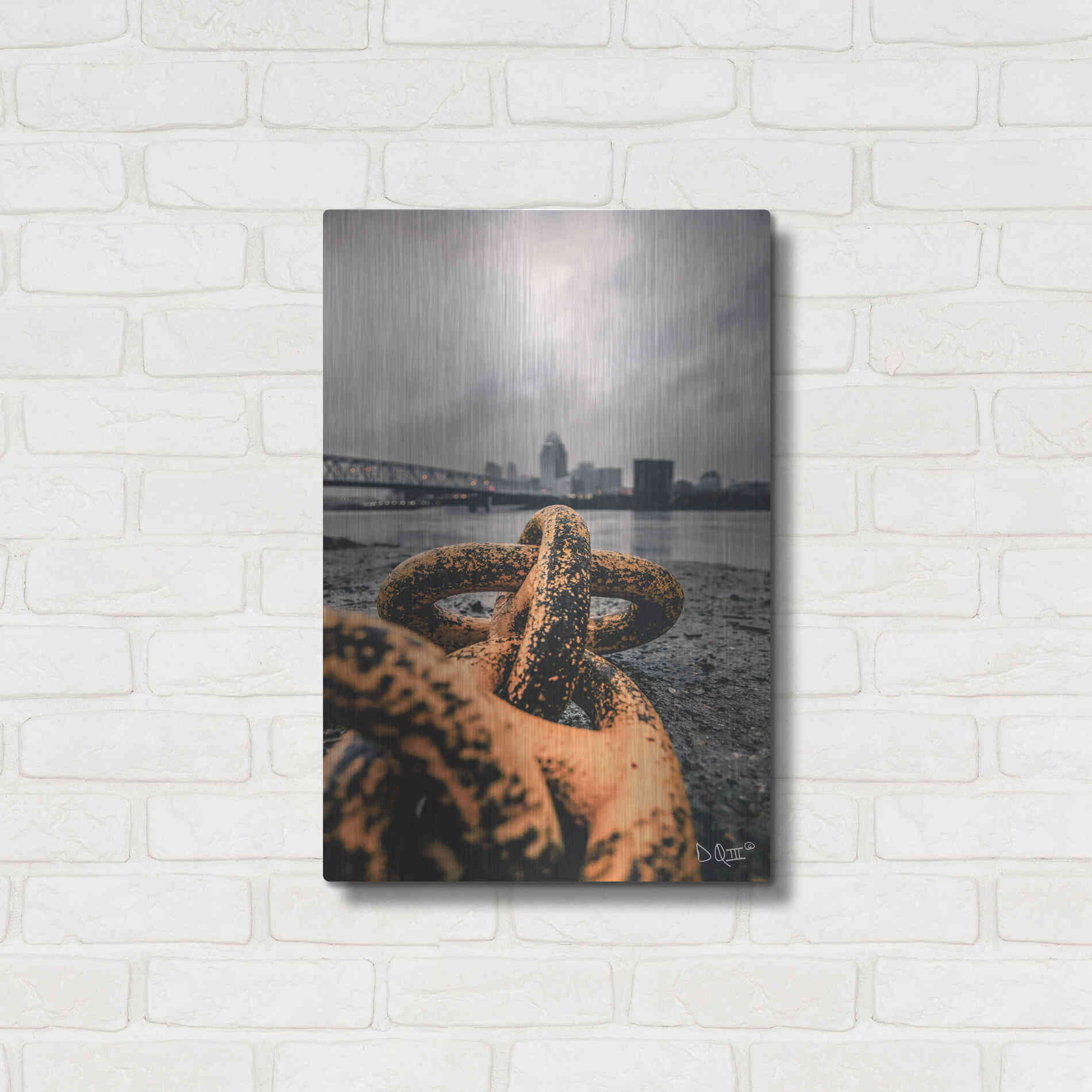 Luxe Metal Art 'Don't Break' by Donnie Quillen Metal Wall Art,16x24