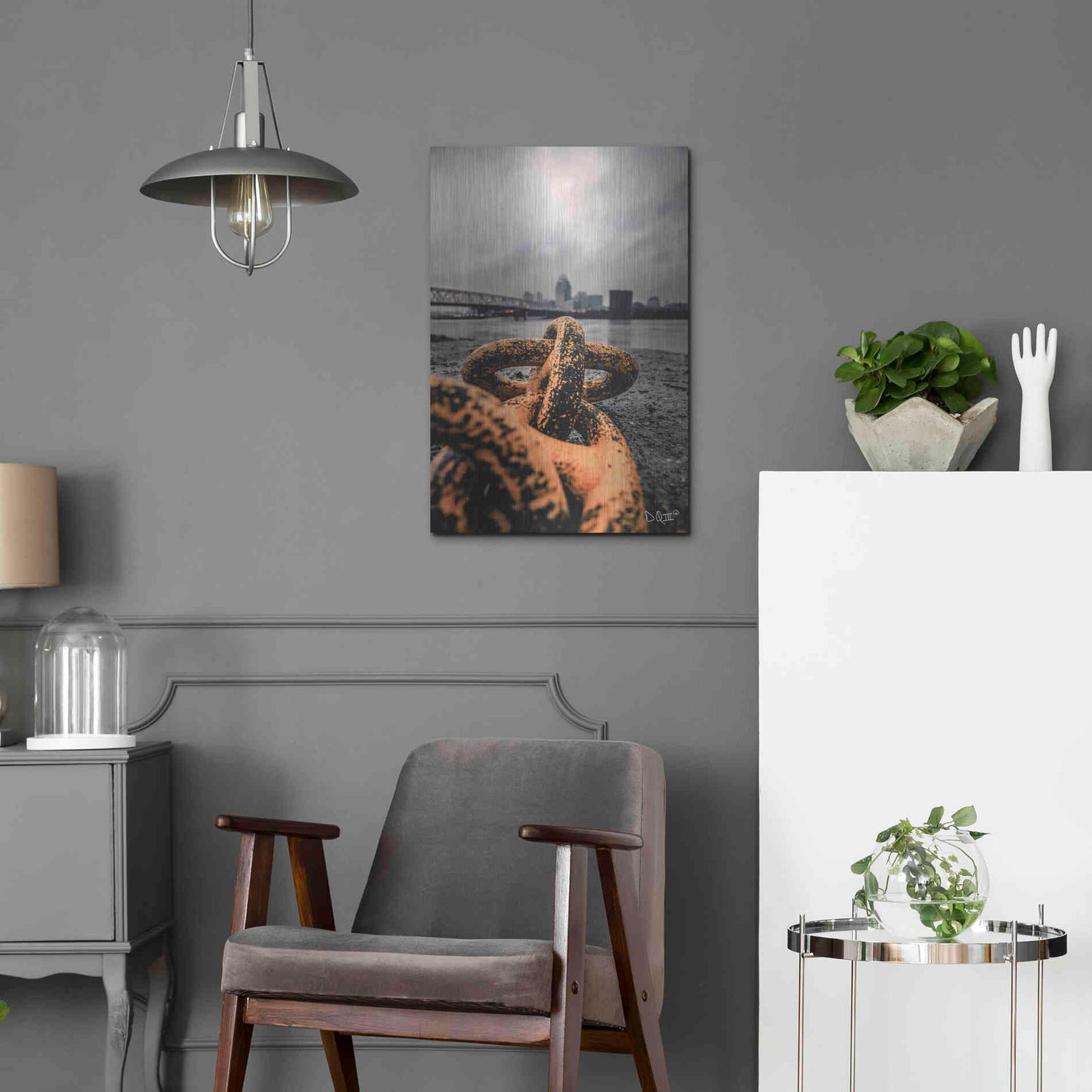 Luxe Metal Art 'Don't Break' by Donnie Quillen Metal Wall Art,16x24