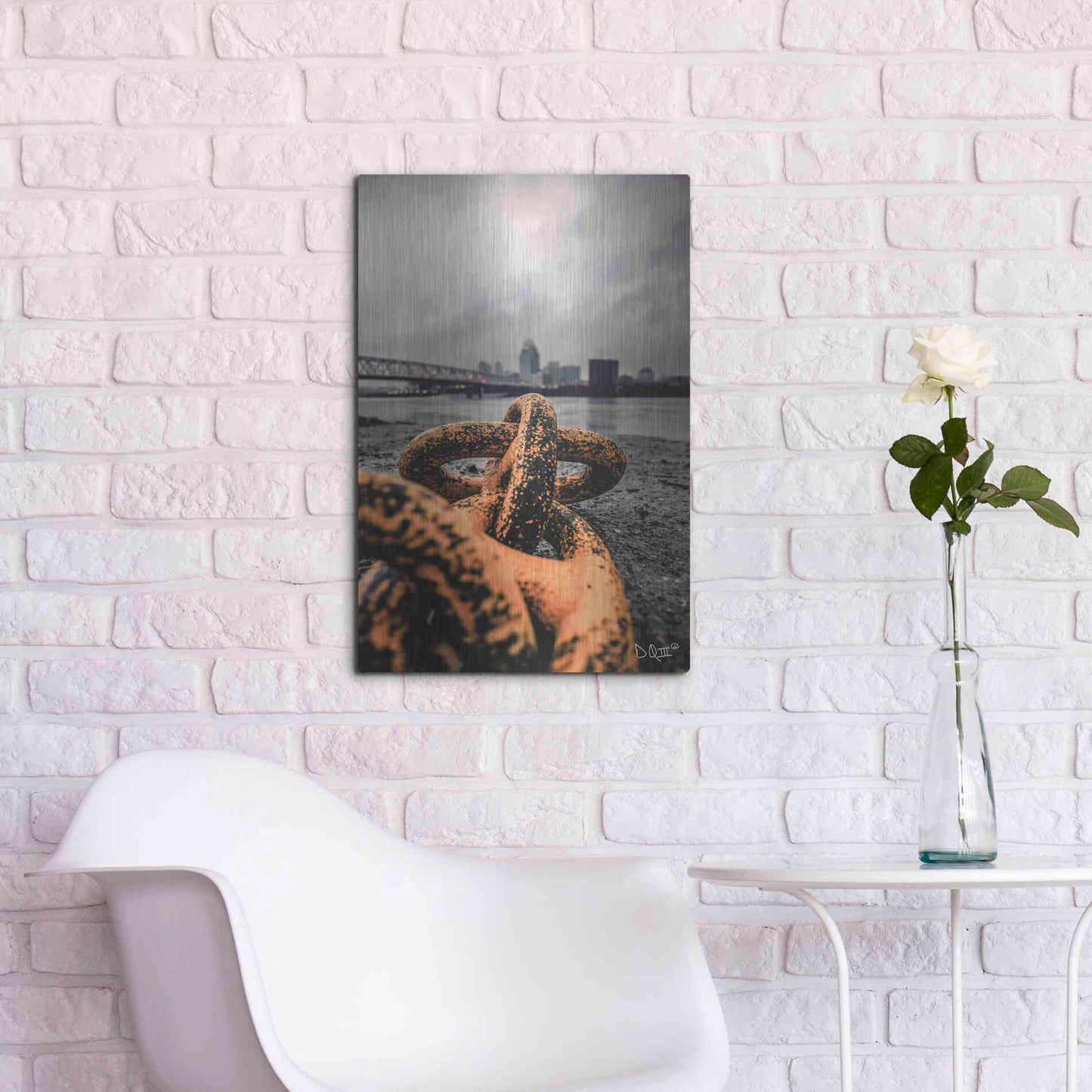 Luxe Metal Art 'Don't Break' by Donnie Quillen Metal Wall Art,16x24