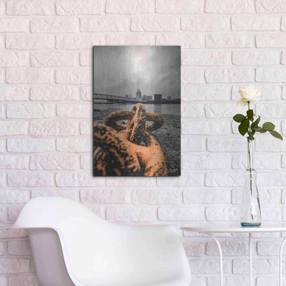 Luxe Metal Art 'Don't Break' by Donnie Quillen Metal Wall Art,16x24