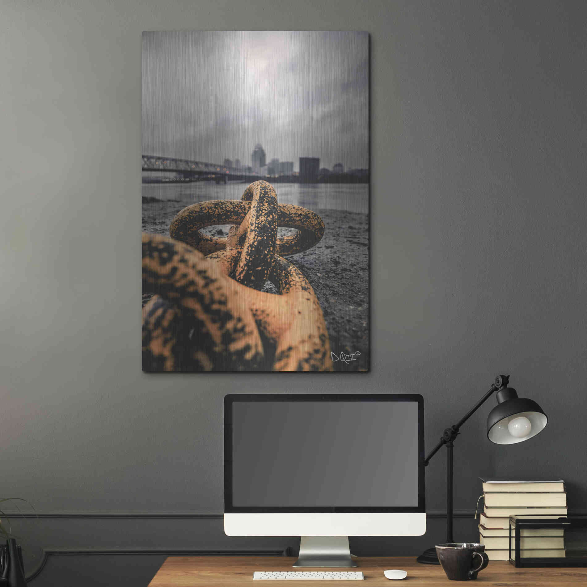 Luxe Metal Art 'Don't Break' by Donnie Quillen Metal Wall Art,24x36