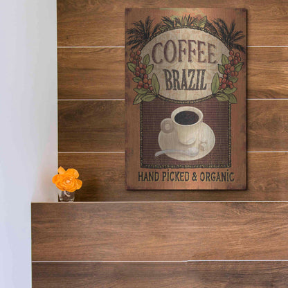 Luxe Metal Art 'Coffee Blend IV' by Daphne Brissonet, Metal Wall Art,12x16