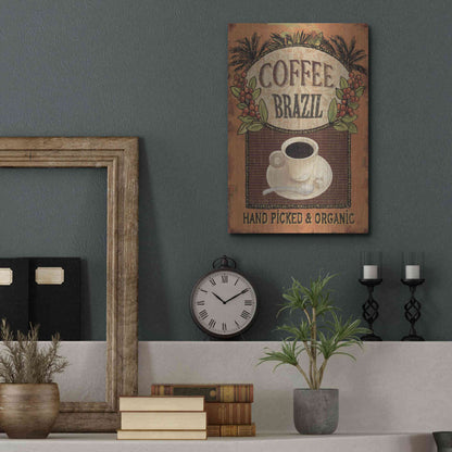 Luxe Metal Art 'Coffee Blend IV' by Daphne Brissonet, Metal Wall Art,12x16
