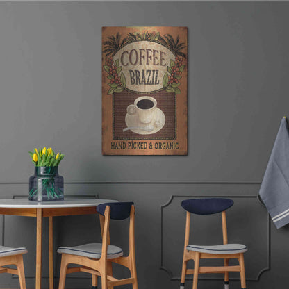 Luxe Metal Art 'Coffee Blend IV' by Daphne Brissonet, Metal Wall Art,24x36