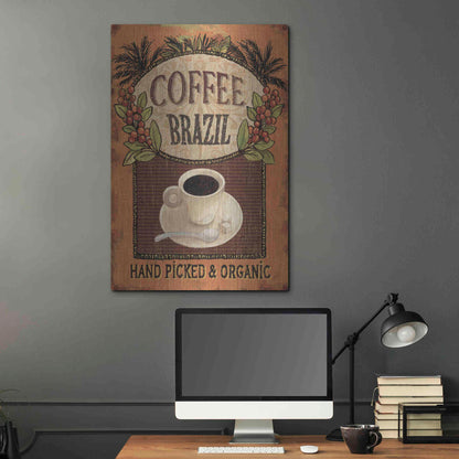 Luxe Metal Art 'Coffee Blend IV' by Daphne Brissonet, Metal Wall Art,24x36