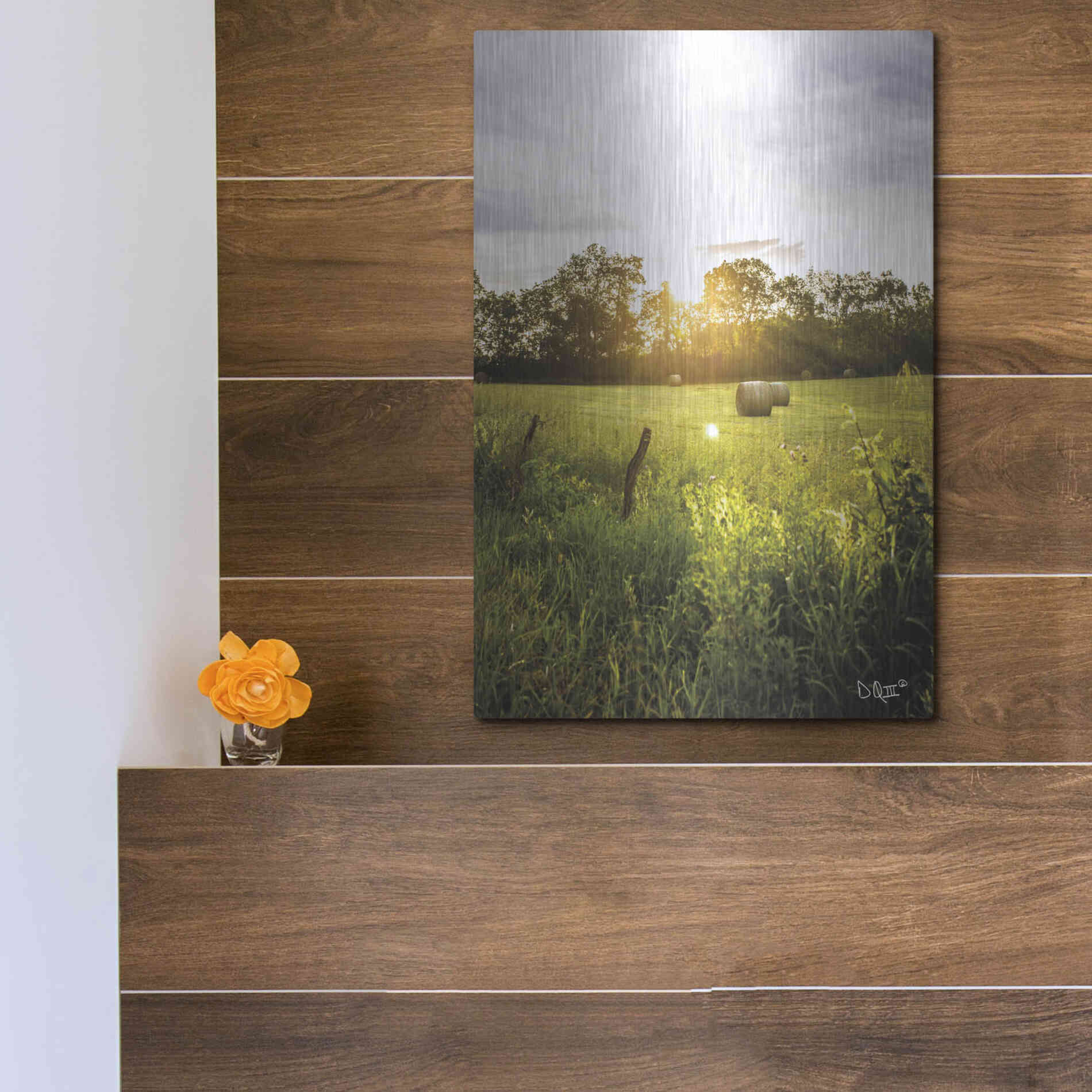 Luxe Metal Art 'Daybreak in the Country I' by Donnie Quillen Metal Wall Art,12x16