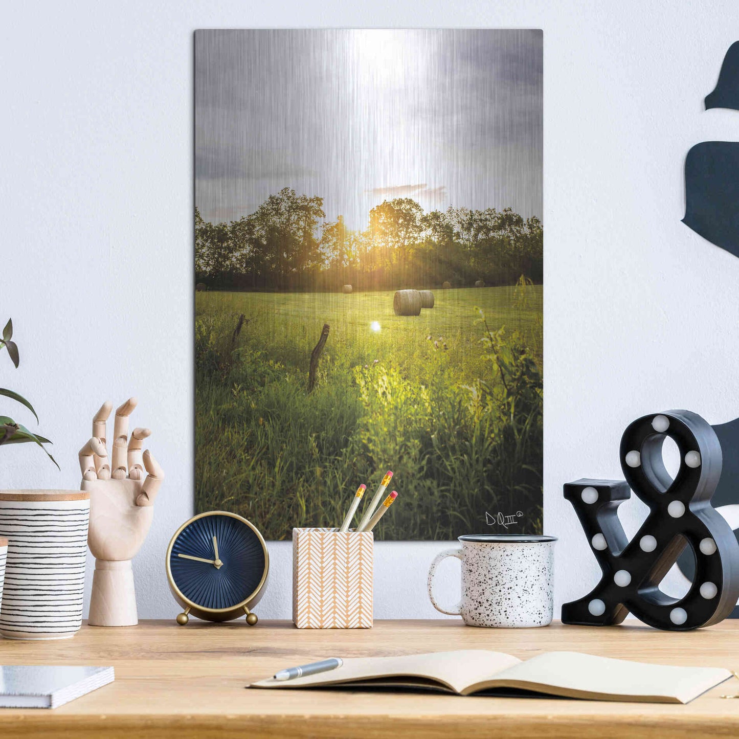 Luxe Metal Art 'Daybreak in the Country I' by Donnie Quillen Metal Wall Art,12x16