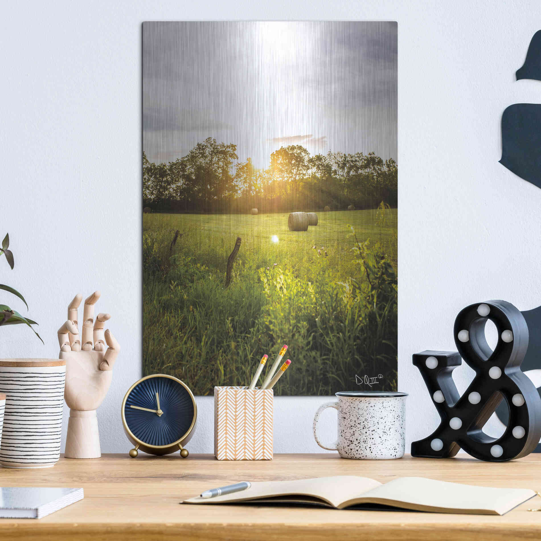 Luxe Metal Art 'Daybreak in the Country I' by Donnie Quillen Metal Wall Art,12x16