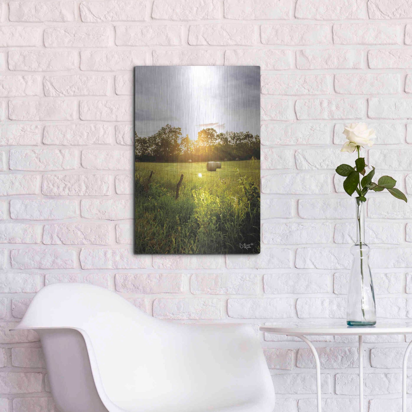 Luxe Metal Art 'Daybreak in the Country I' by Donnie Quillen Metal Wall Art,16x24