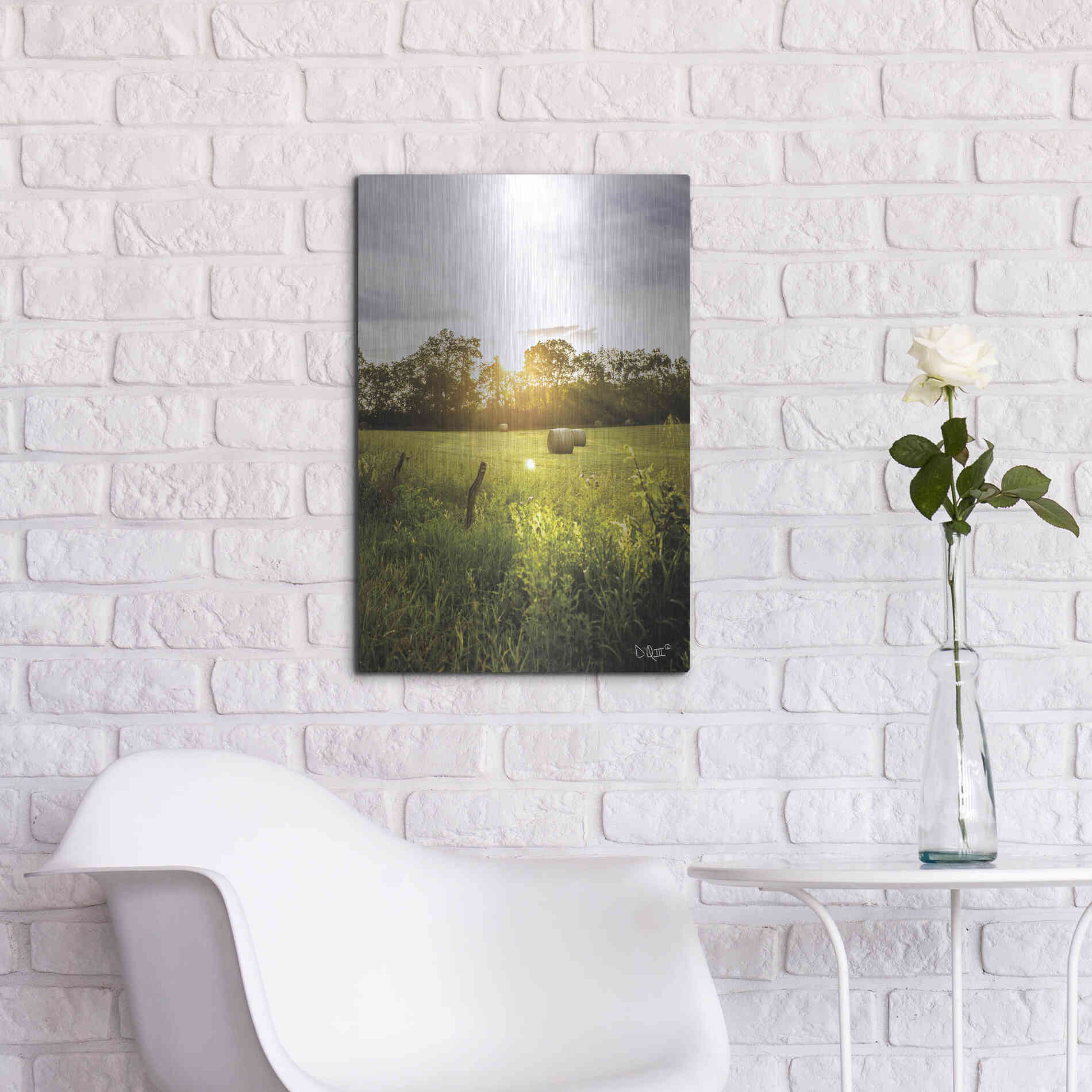 Luxe Metal Art 'Daybreak in the Country I' by Donnie Quillen Metal Wall Art,16x24