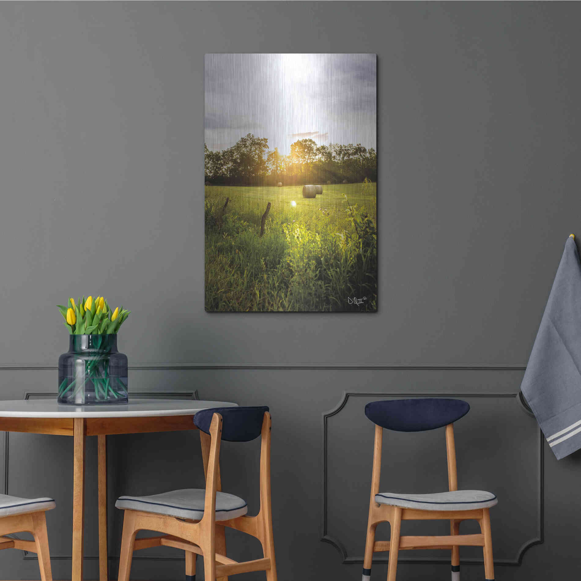 Luxe Metal Art 'Daybreak in the Country I' by Donnie Quillen Metal Wall Art,24x36