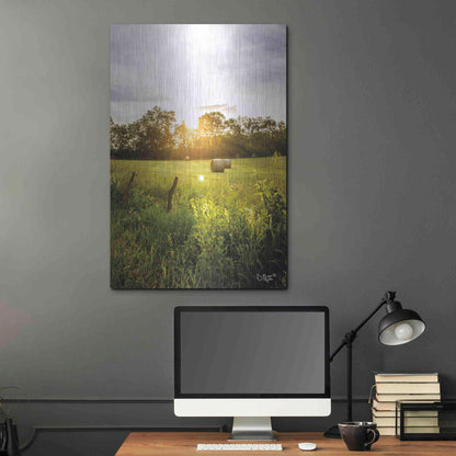 Luxe Metal Art 'Daybreak in the Country I' by Donnie Quillen Metal Wall Art,24x36