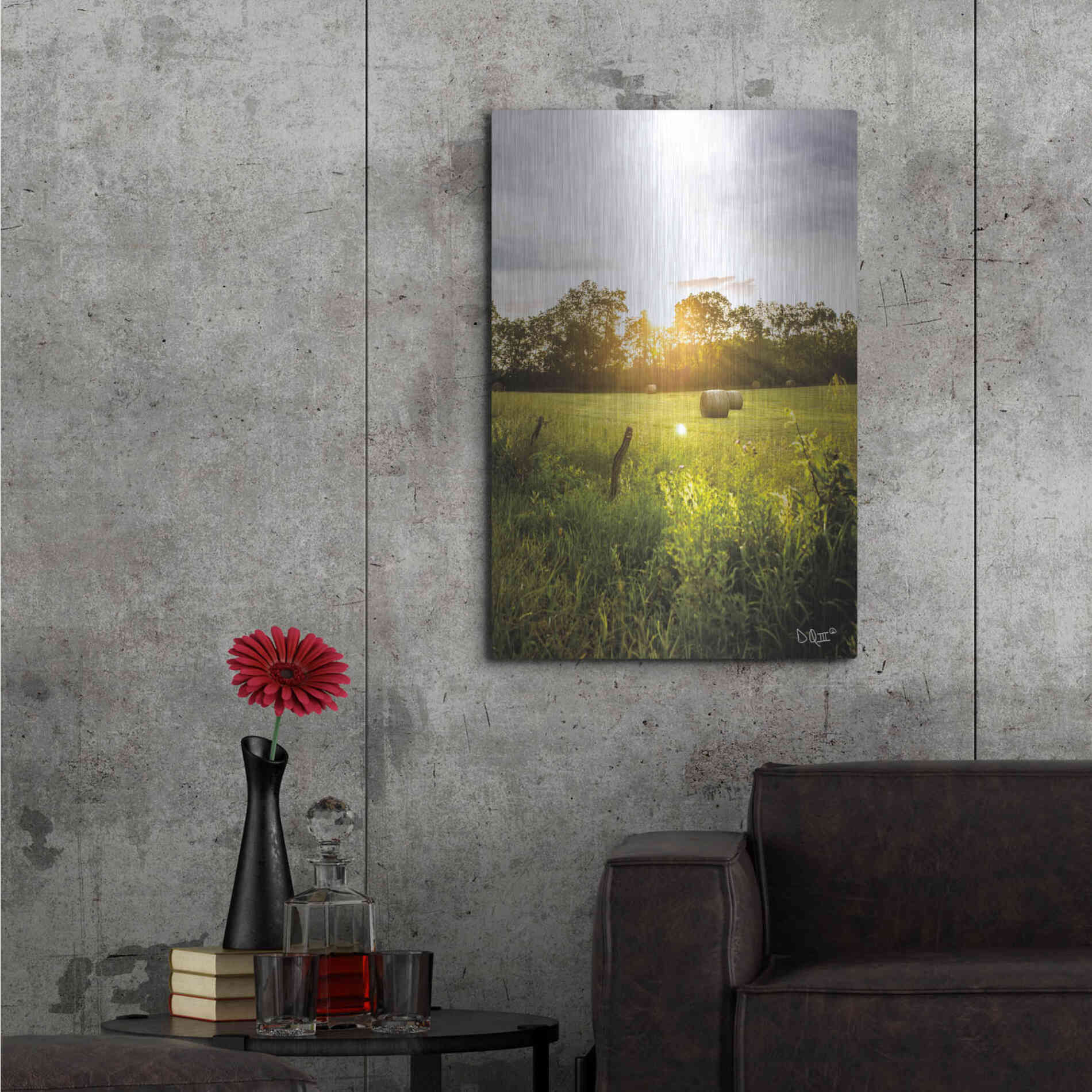 Luxe Metal Art 'Daybreak in the Country I' by Donnie Quillen Metal Wall Art,24x36