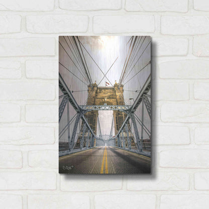 Luxe Metal Art 'Bridge to Ohio' by Donnie Quillen Metal Wall Art,12x16