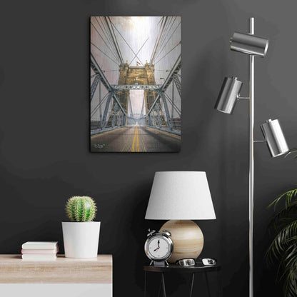 Luxe Metal Art 'Bridge to Ohio' by Donnie Quillen Metal Wall Art,16x24