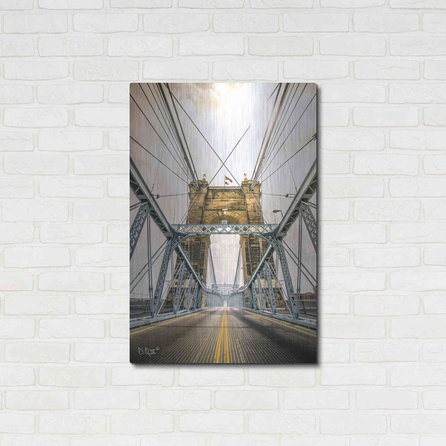 Luxe Metal Art 'Bridge to Ohio' by Donnie Quillen Metal Wall Art,24x36