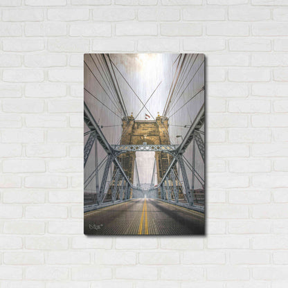 Luxe Metal Art 'Bridge to Ohio' by Donnie Quillen Metal Wall Art,24x36