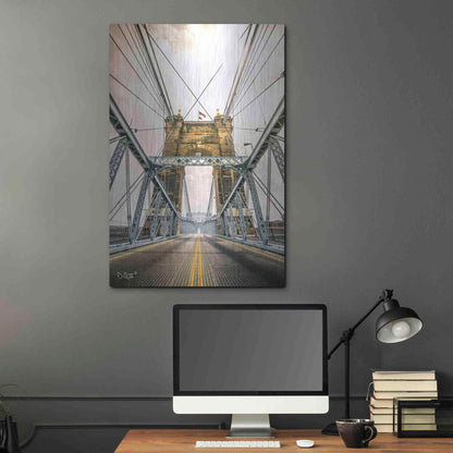 Luxe Metal Art 'Bridge to Ohio' by Donnie Quillen Metal Wall Art,24x36