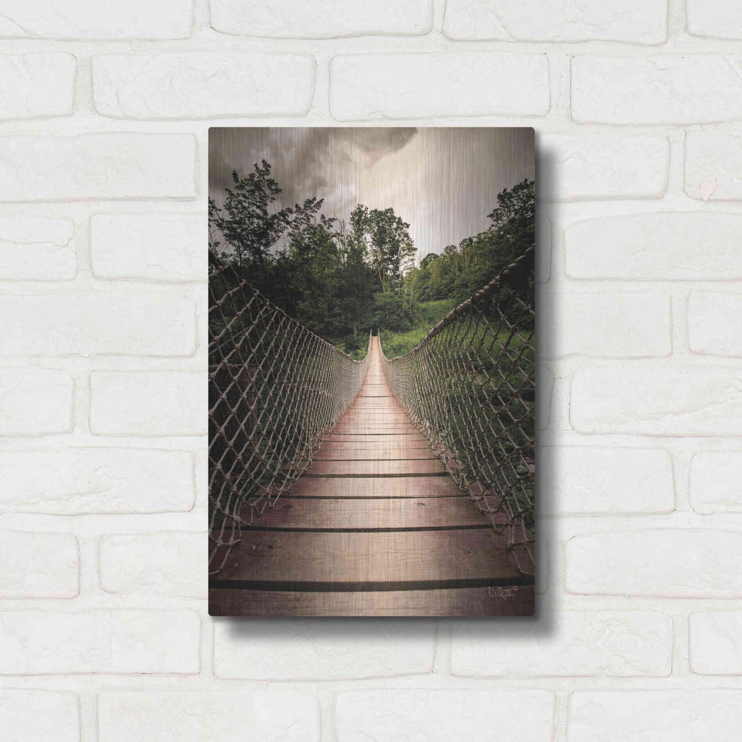 Luxe Metal Art 'Wilderness Walkway' by Donnie Quillen Metal Wall Art,12x16