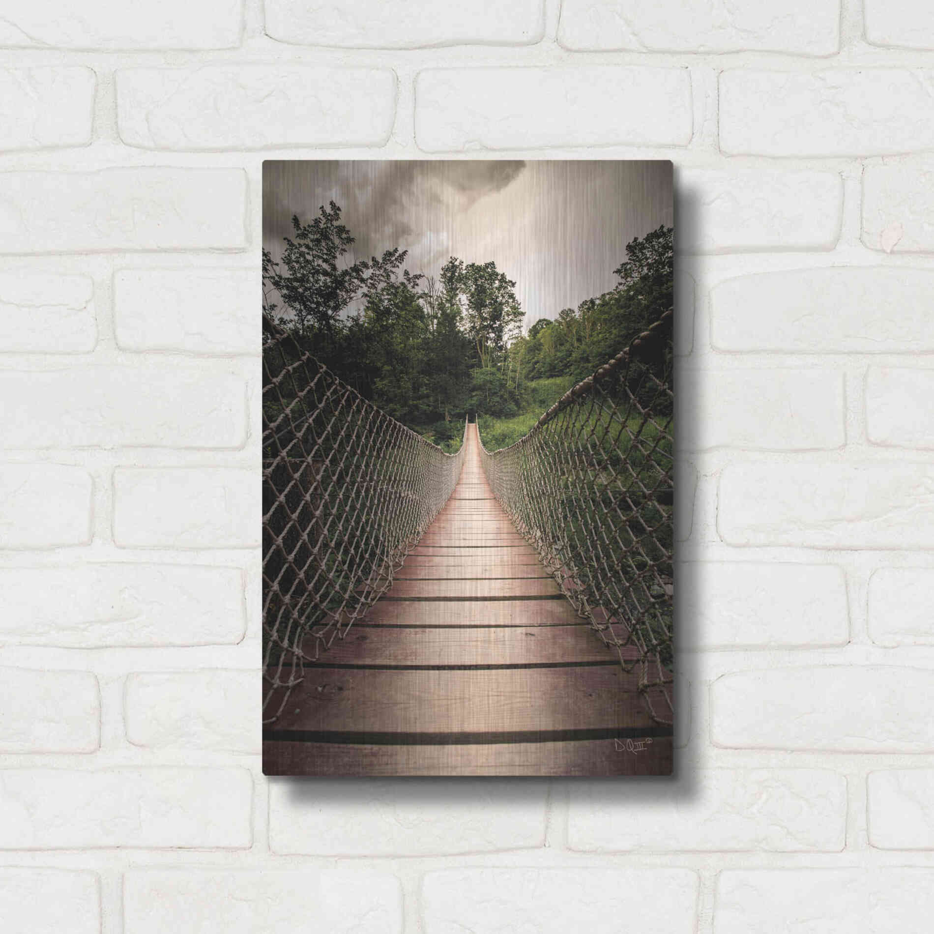 Luxe Metal Art 'Wilderness Walkway' by Donnie Quillen Metal Wall Art,12x16