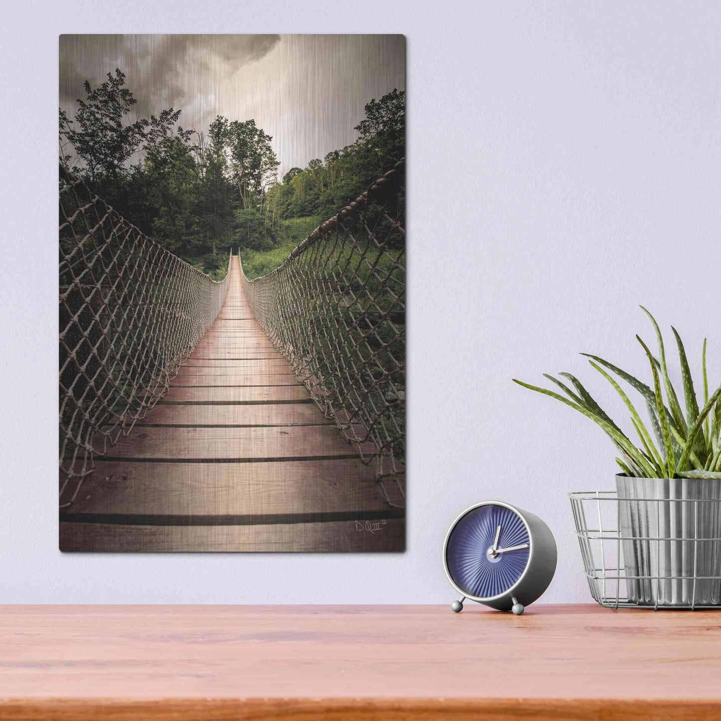 Luxe Metal Art 'Wilderness Walkway' by Donnie Quillen Metal Wall Art,12x16