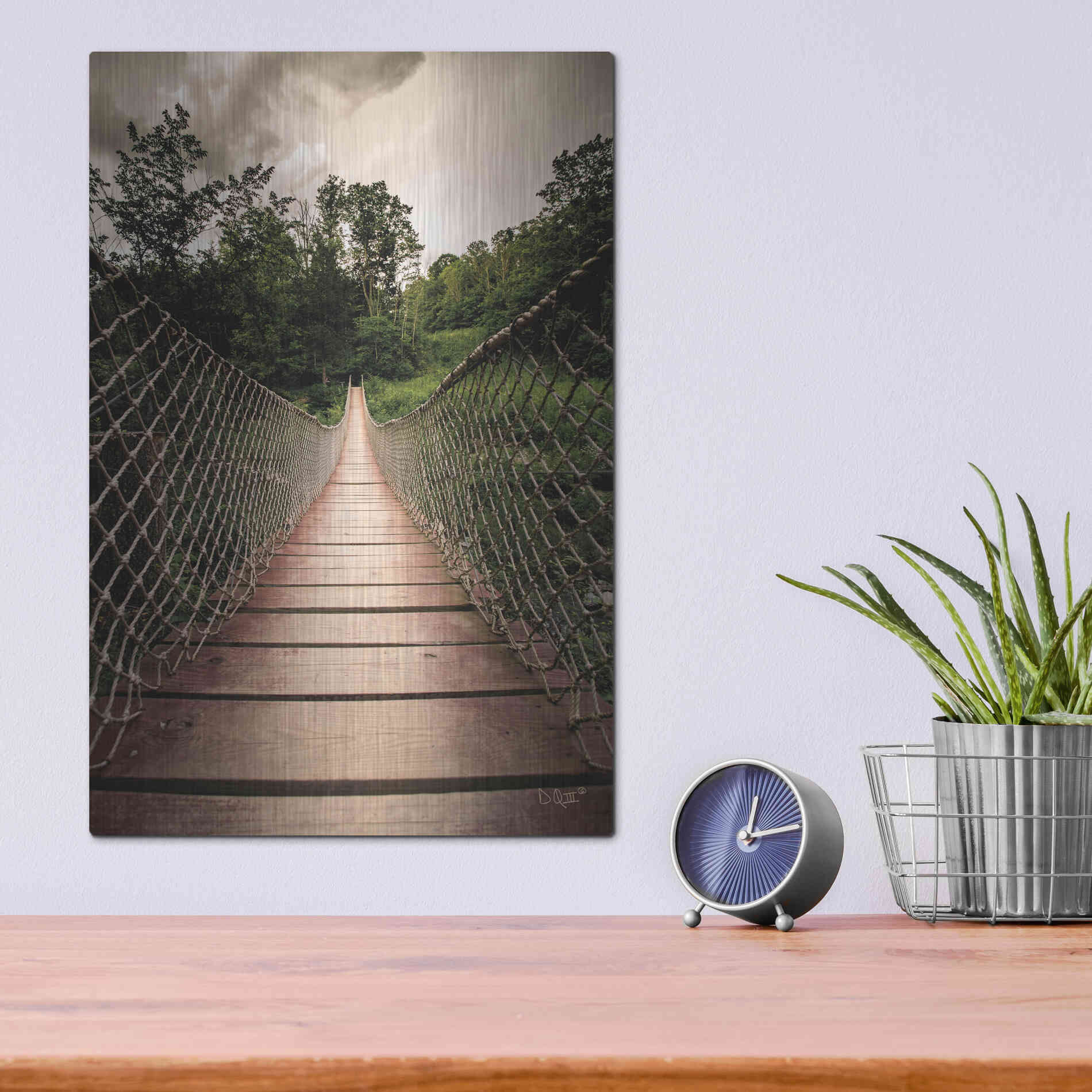 Luxe Metal Art 'Wilderness Walkway' by Donnie Quillen Metal Wall Art,12x16