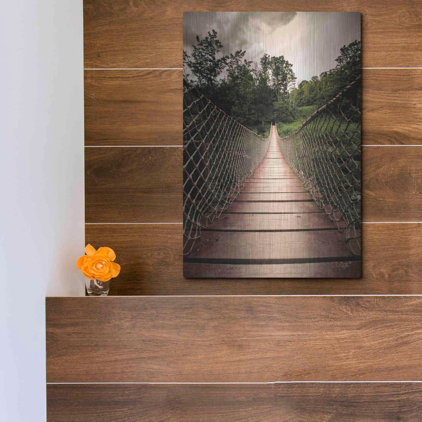 Luxe Metal Art 'Wilderness Walkway' by Donnie Quillen Metal Wall Art,12x16