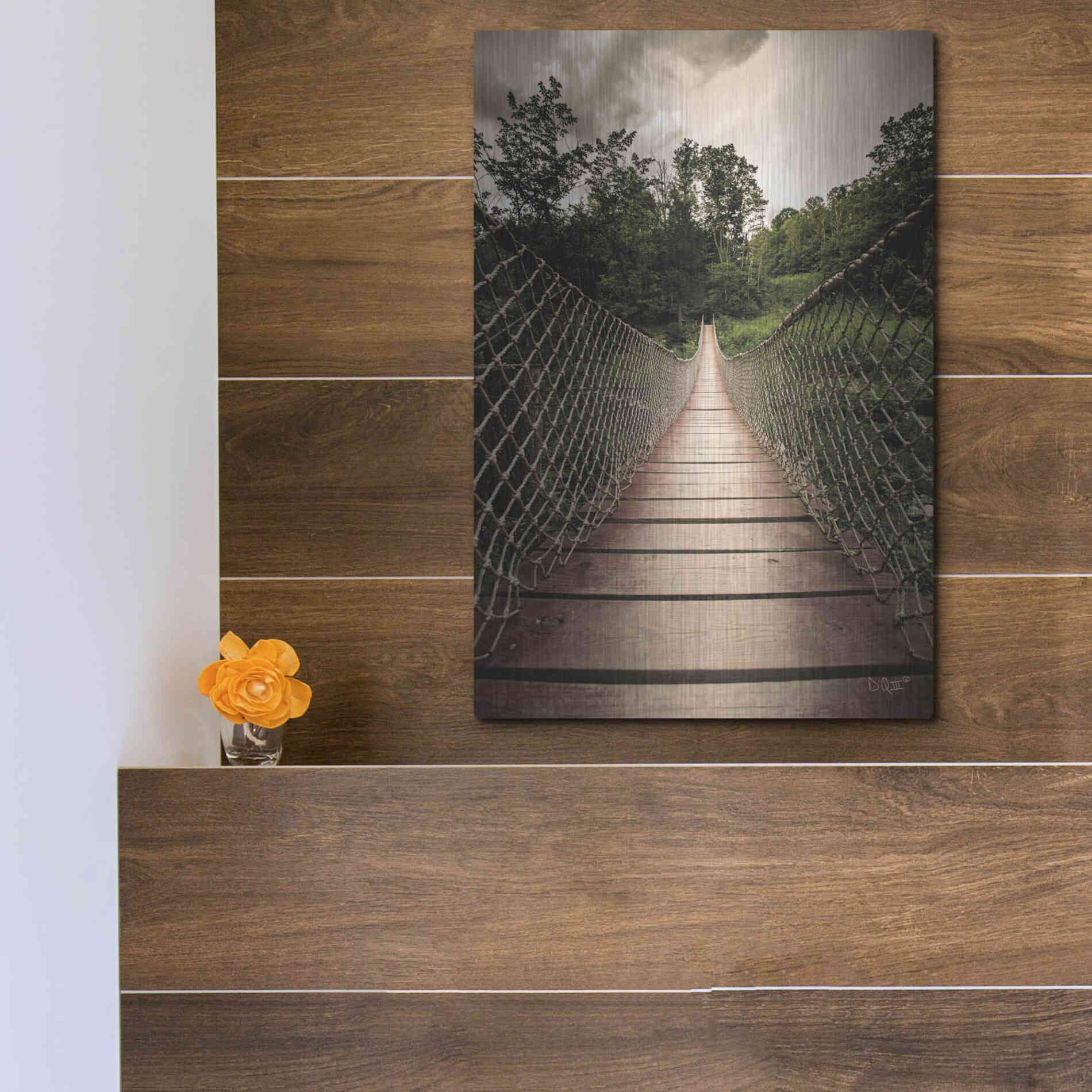 Luxe Metal Art 'Wilderness Walkway' by Donnie Quillen Metal Wall Art,12x16