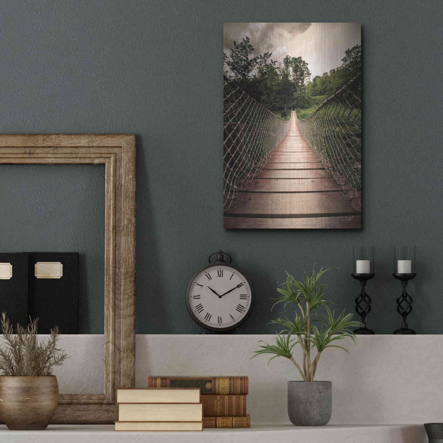 Luxe Metal Art 'Wilderness Walkway' by Donnie Quillen Metal Wall Art,12x16