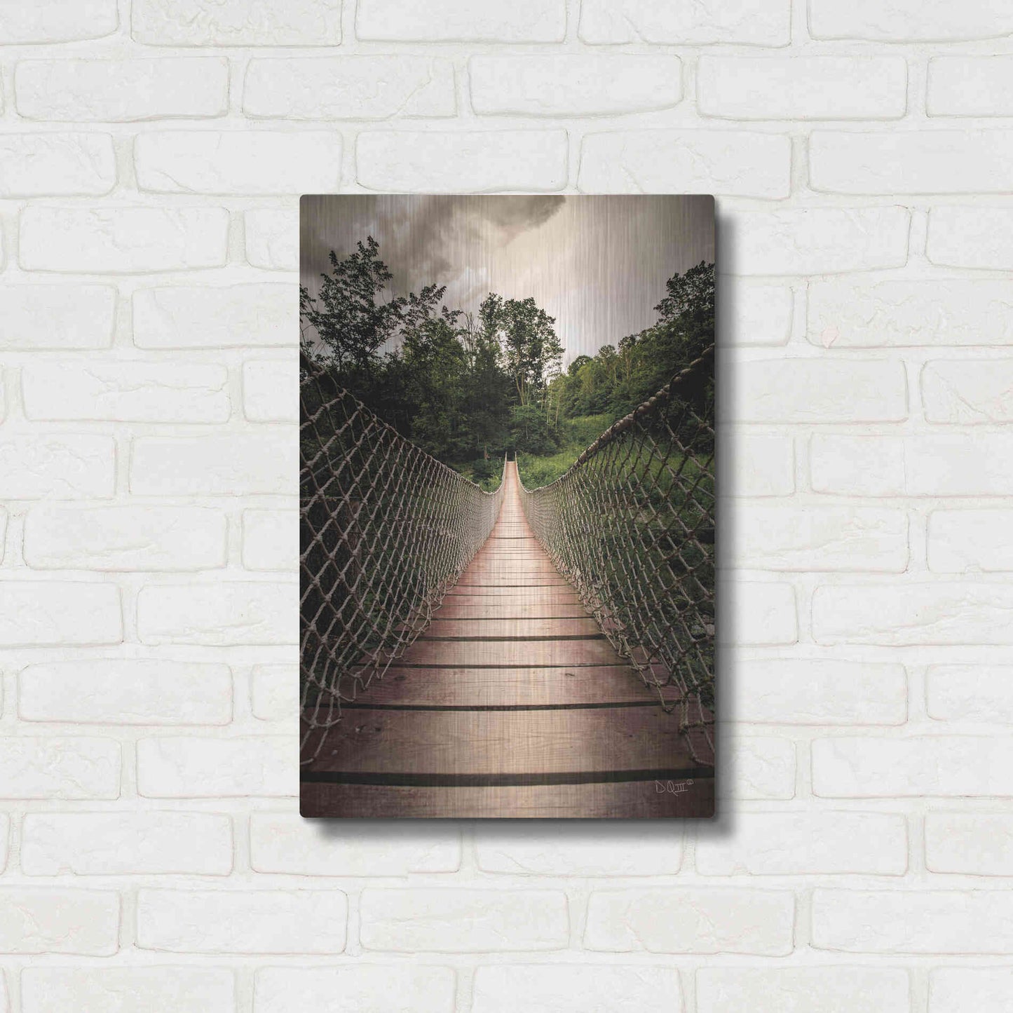 Luxe Metal Art 'Wilderness Walkway' by Donnie Quillen Metal Wall Art,16x24