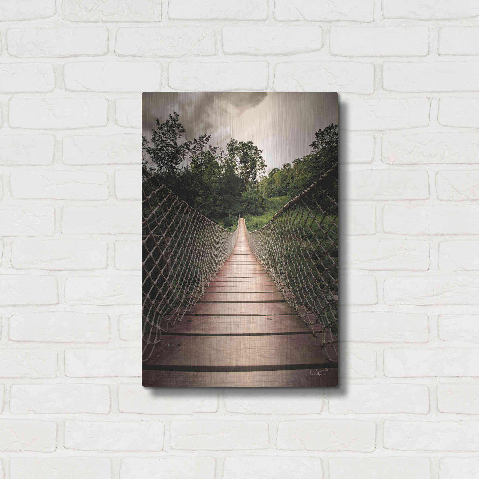 Luxe Metal Art 'Wilderness Walkway' by Donnie Quillen Metal Wall Art,16x24