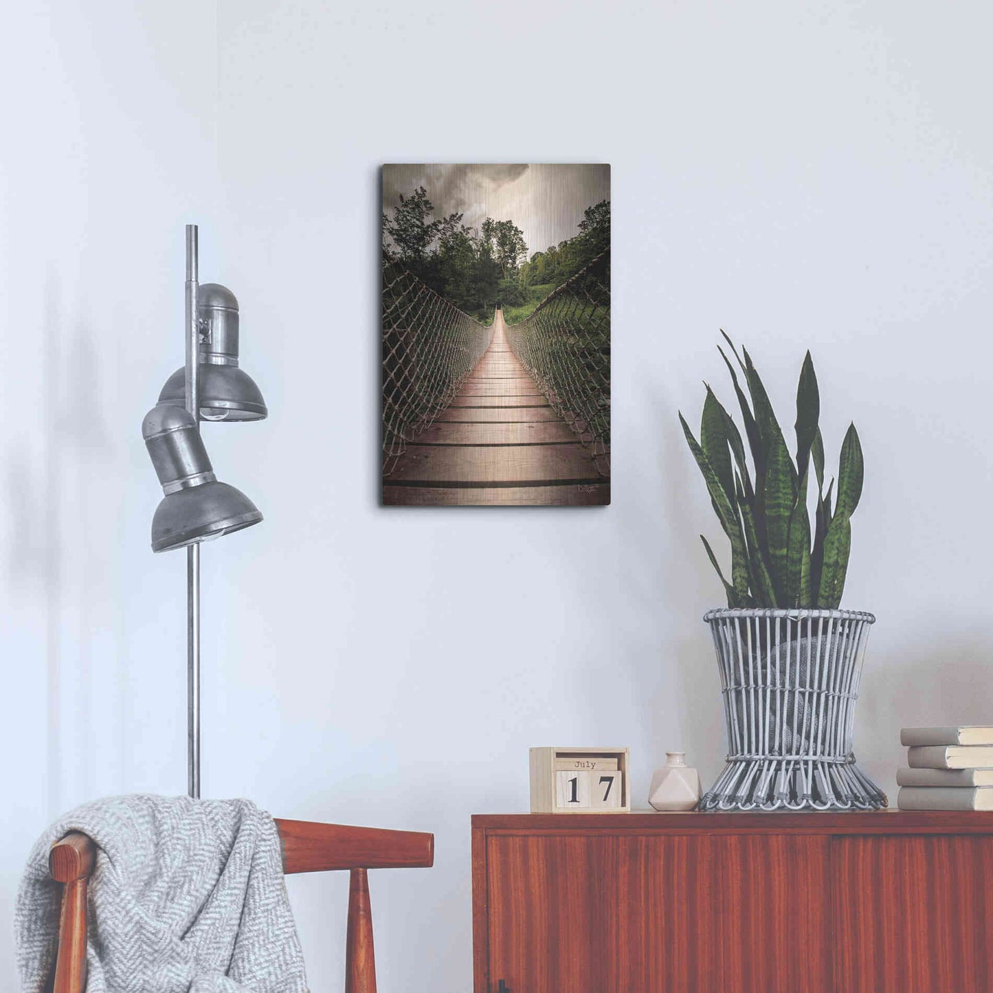 Luxe Metal Art 'Wilderness Walkway' by Donnie Quillen Metal Wall Art,16x24