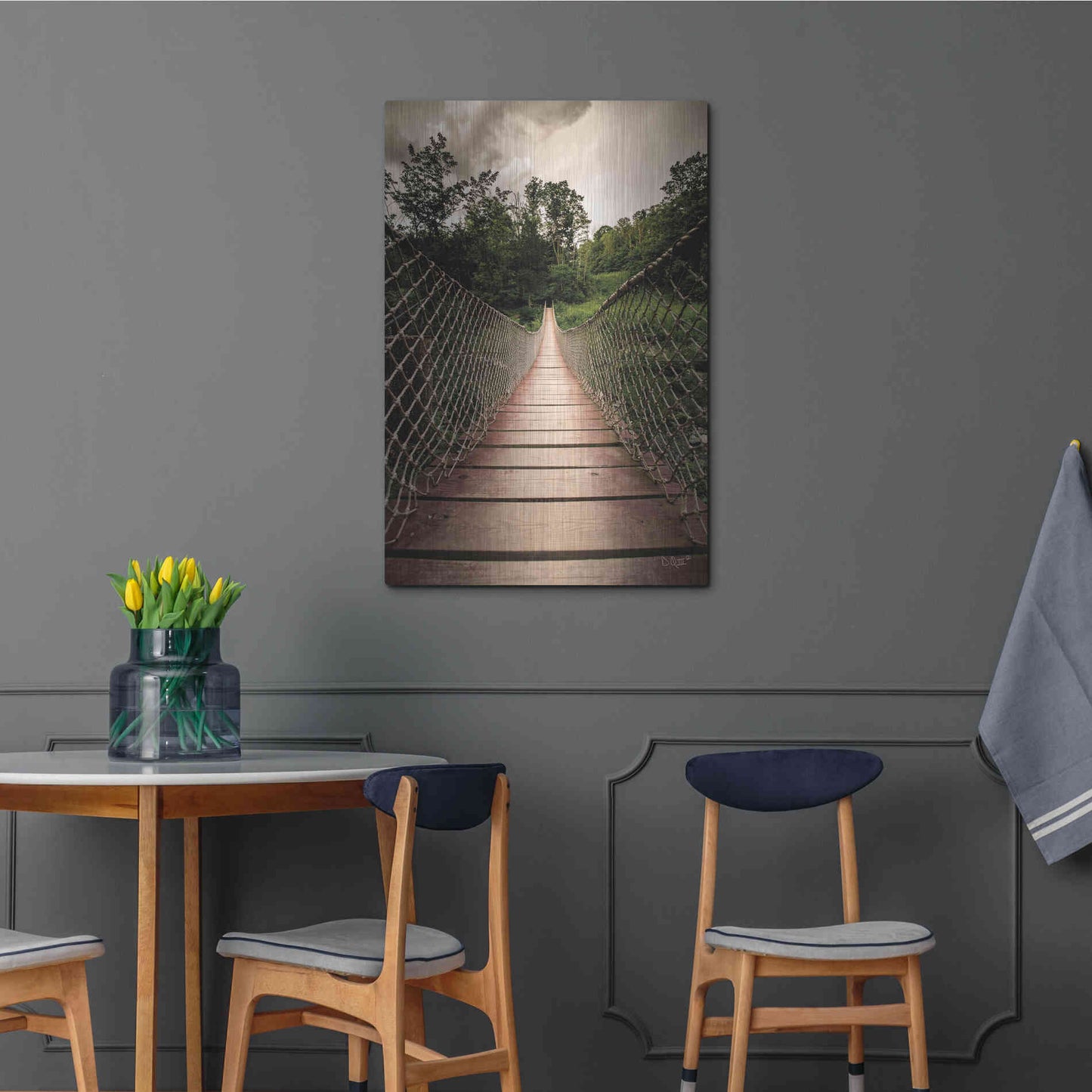 Luxe Metal Art 'Wilderness Walkway' by Donnie Quillen Metal Wall Art,24x36