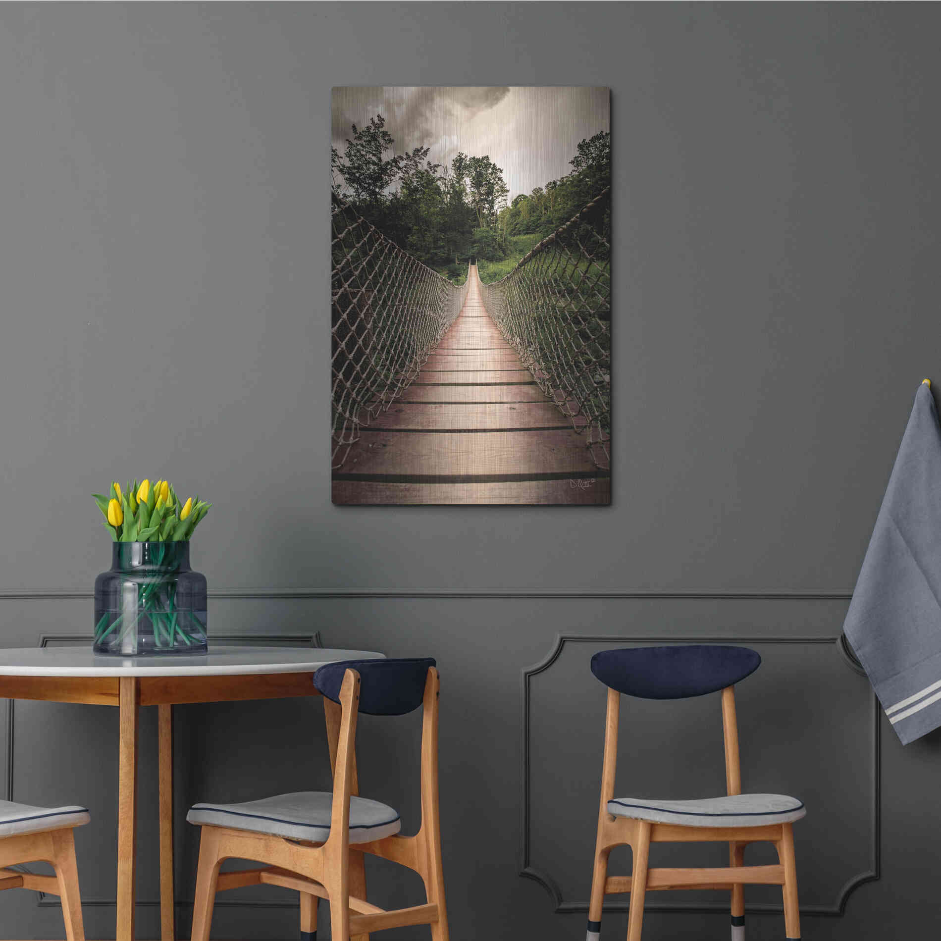 Luxe Metal Art 'Wilderness Walkway' by Donnie Quillen Metal Wall Art,24x36