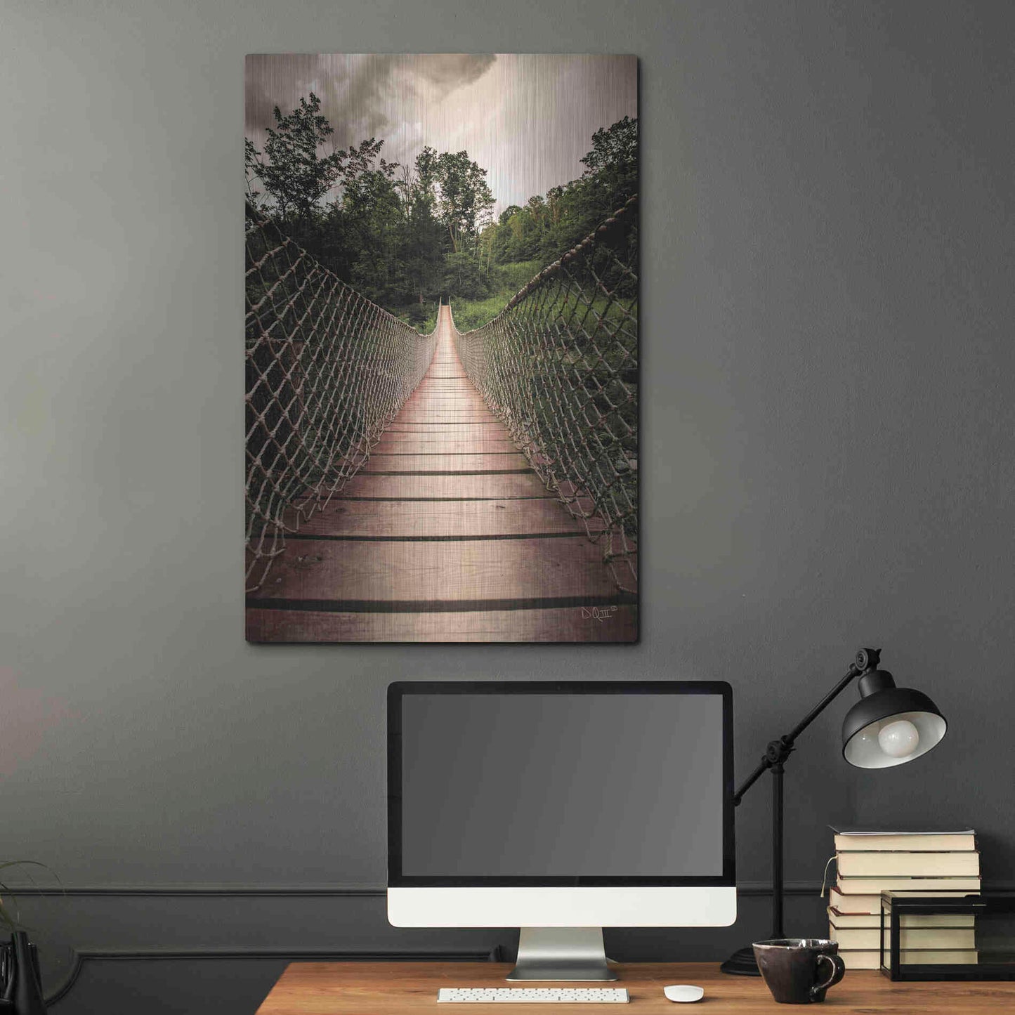 Luxe Metal Art 'Wilderness Walkway' by Donnie Quillen Metal Wall Art,24x36