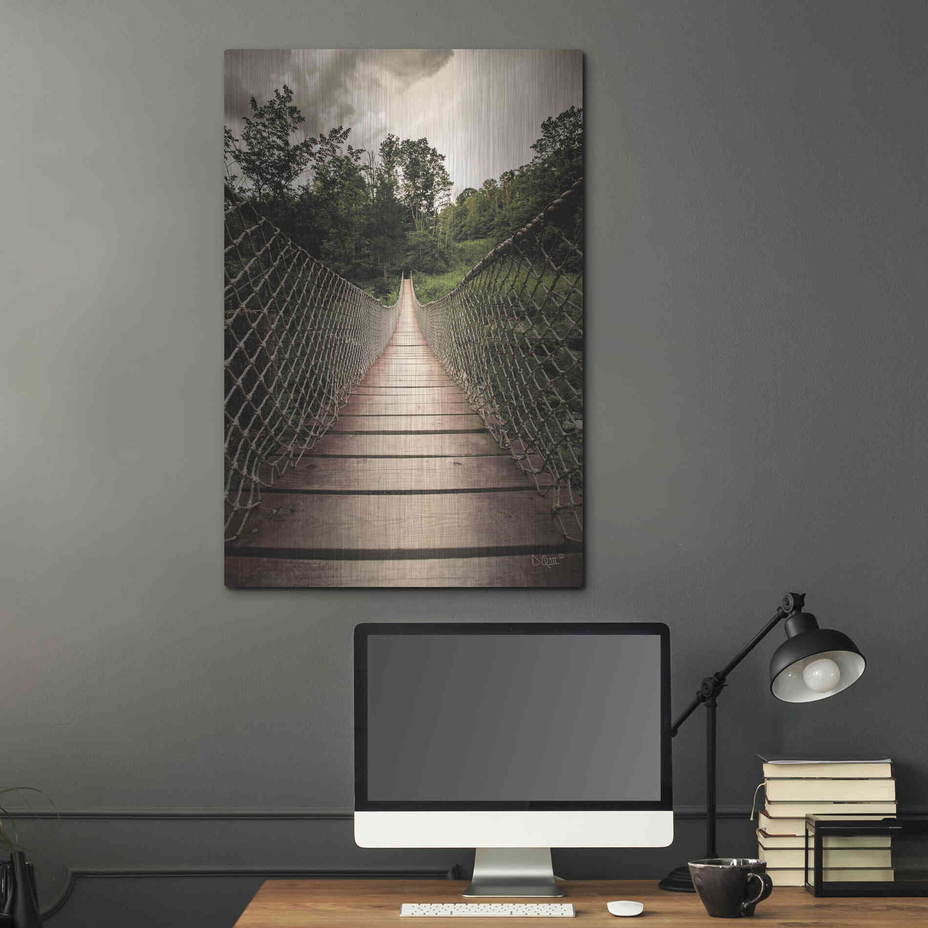 Luxe Metal Art 'Wilderness Walkway' by Donnie Quillen Metal Wall Art,24x36
