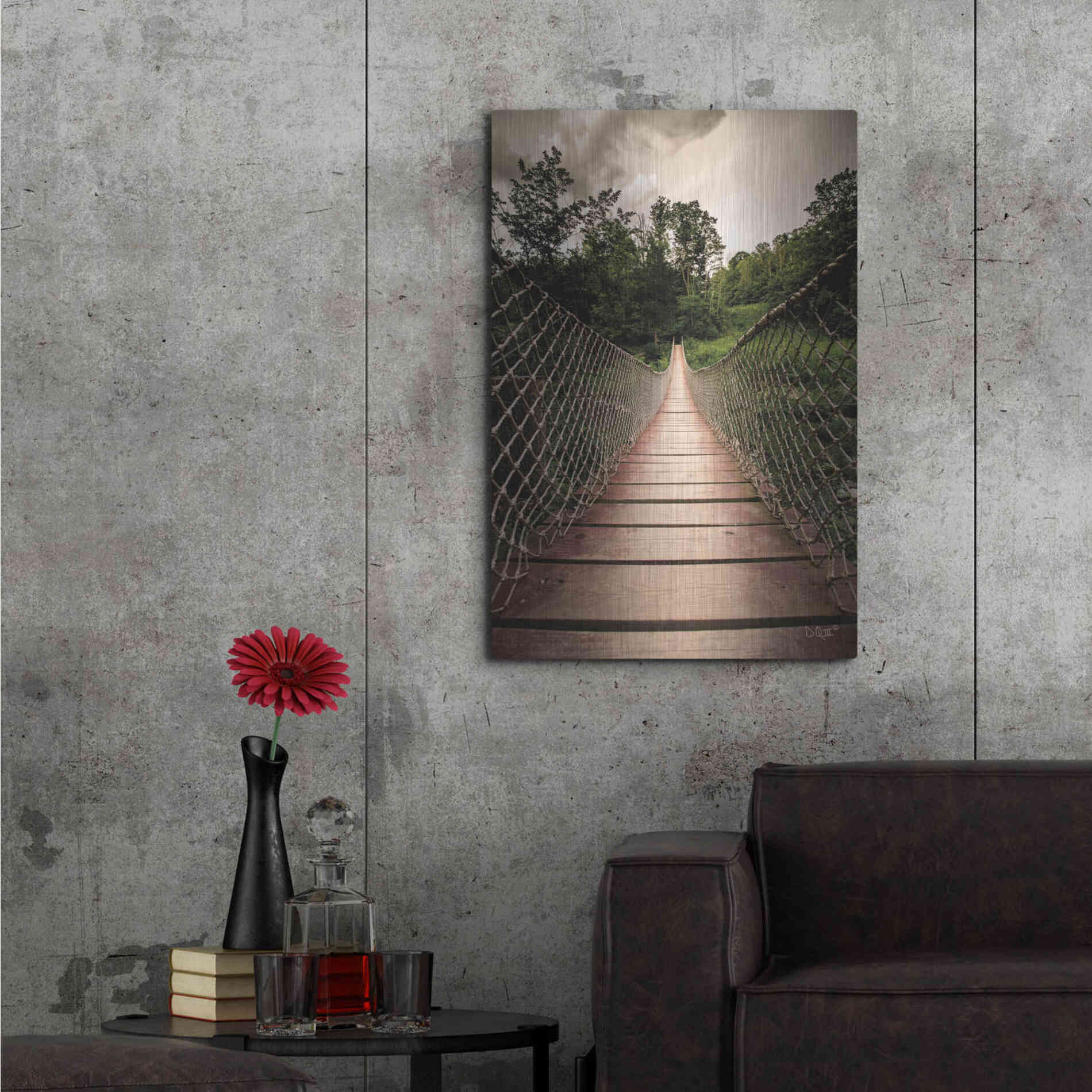 Luxe Metal Art 'Wilderness Walkway' by Donnie Quillen Metal Wall Art,24x36