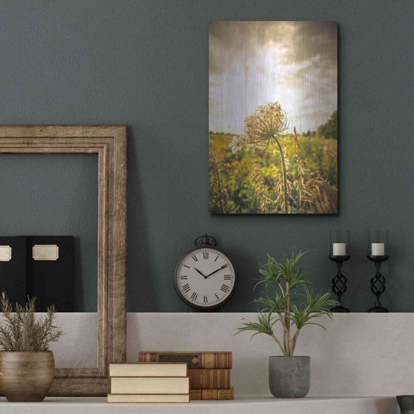 Luxe Metal Art 'Face the Sun I' by Donnie Quillen Metal Wall Art,12x16