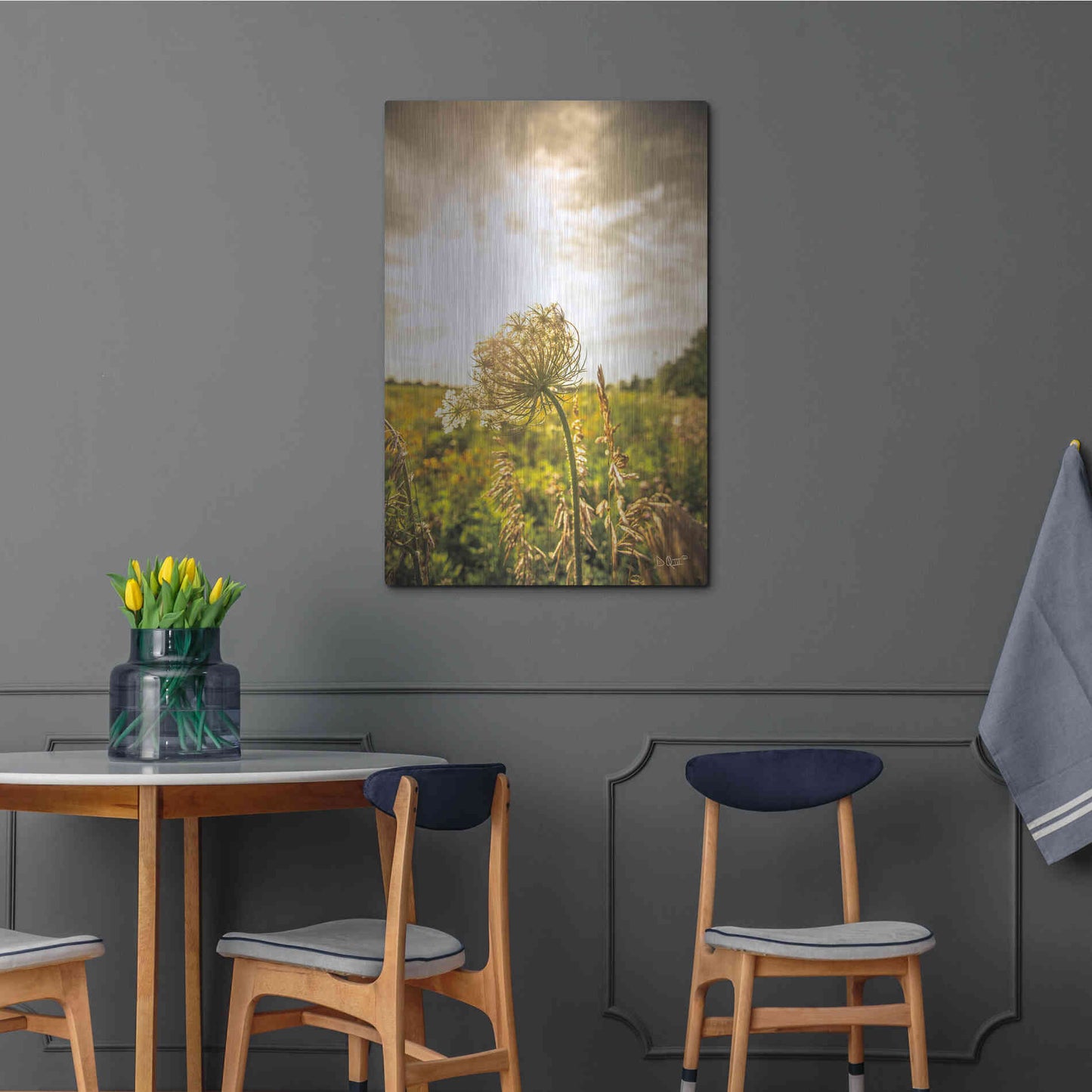 Luxe Metal Art 'Face the Sun I' by Donnie Quillen Metal Wall Art,24x36