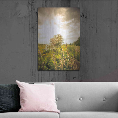 Luxe Metal Art 'Face the Sun I' by Donnie Quillen Metal Wall Art,24x36