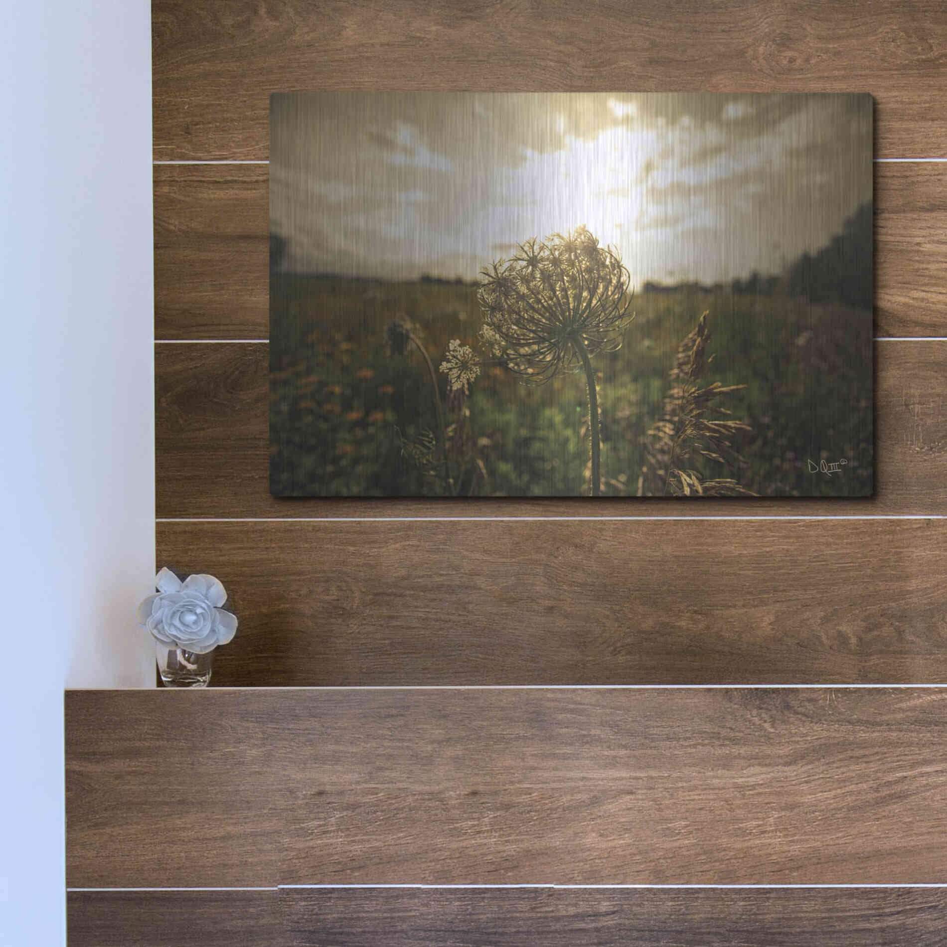 Luxe Metal Art 'Face the Sun II' by Donnie Quillen Metal Wall Art,16x12