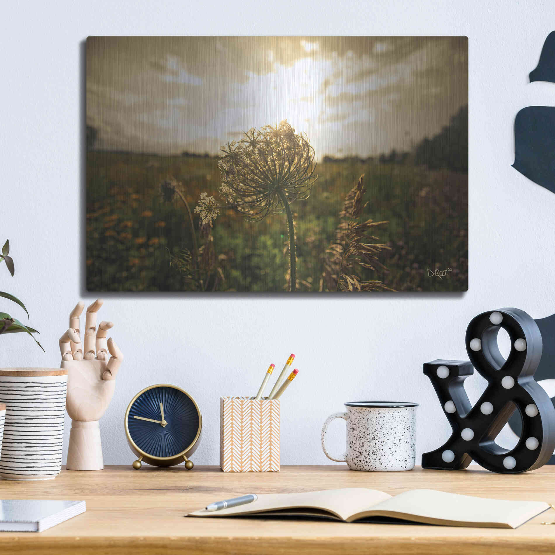 Luxe Metal Art 'Face the Sun II' by Donnie Quillen Metal Wall Art,16x12