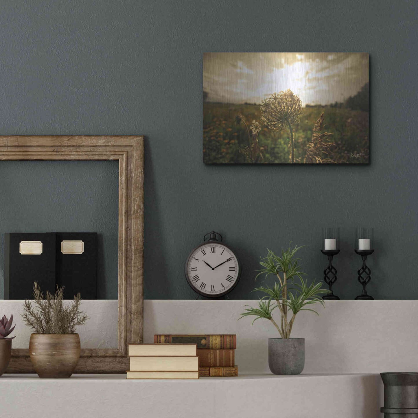 Luxe Metal Art 'Face the Sun II' by Donnie Quillen Metal Wall Art,16x12