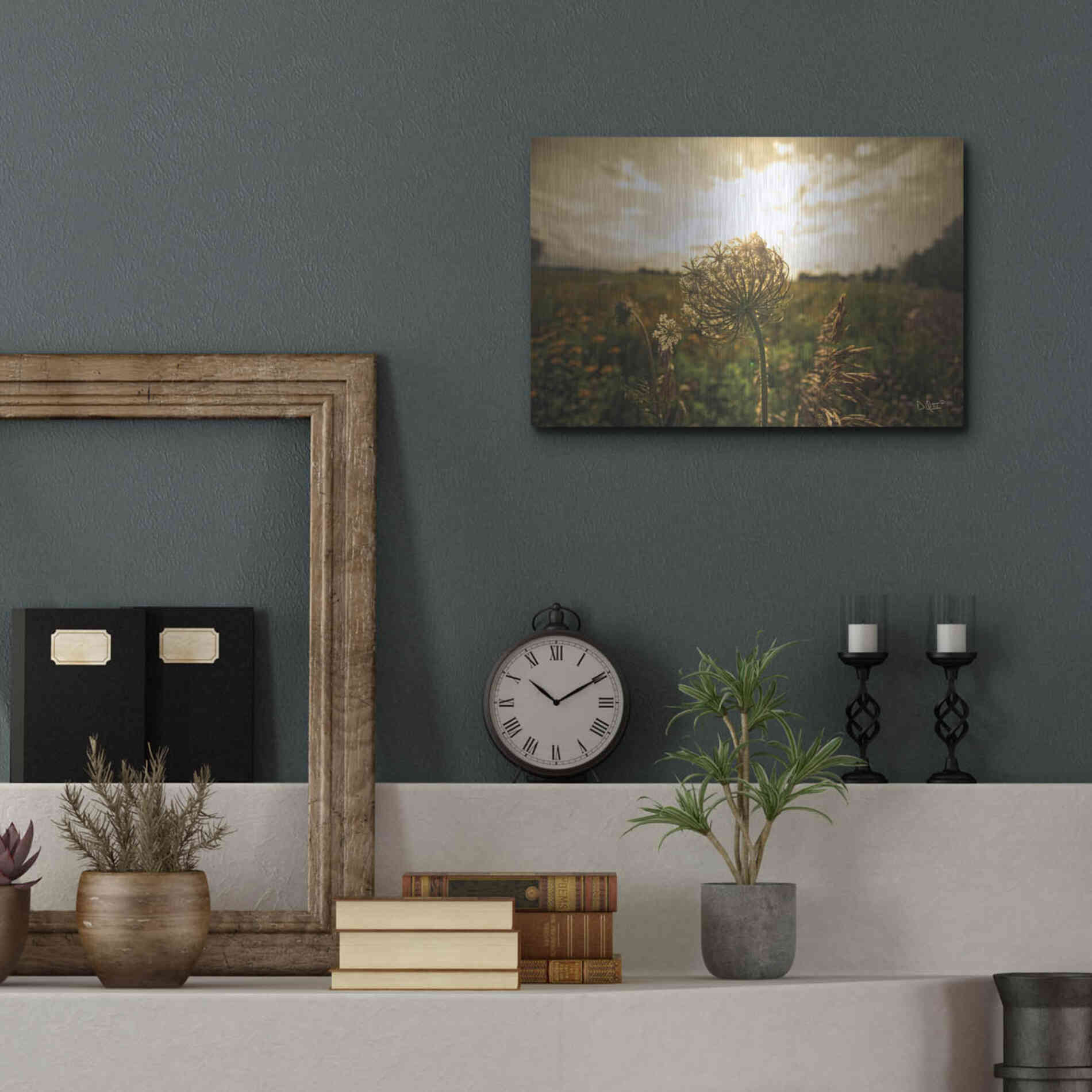 Luxe Metal Art 'Face the Sun II' by Donnie Quillen Metal Wall Art,16x12