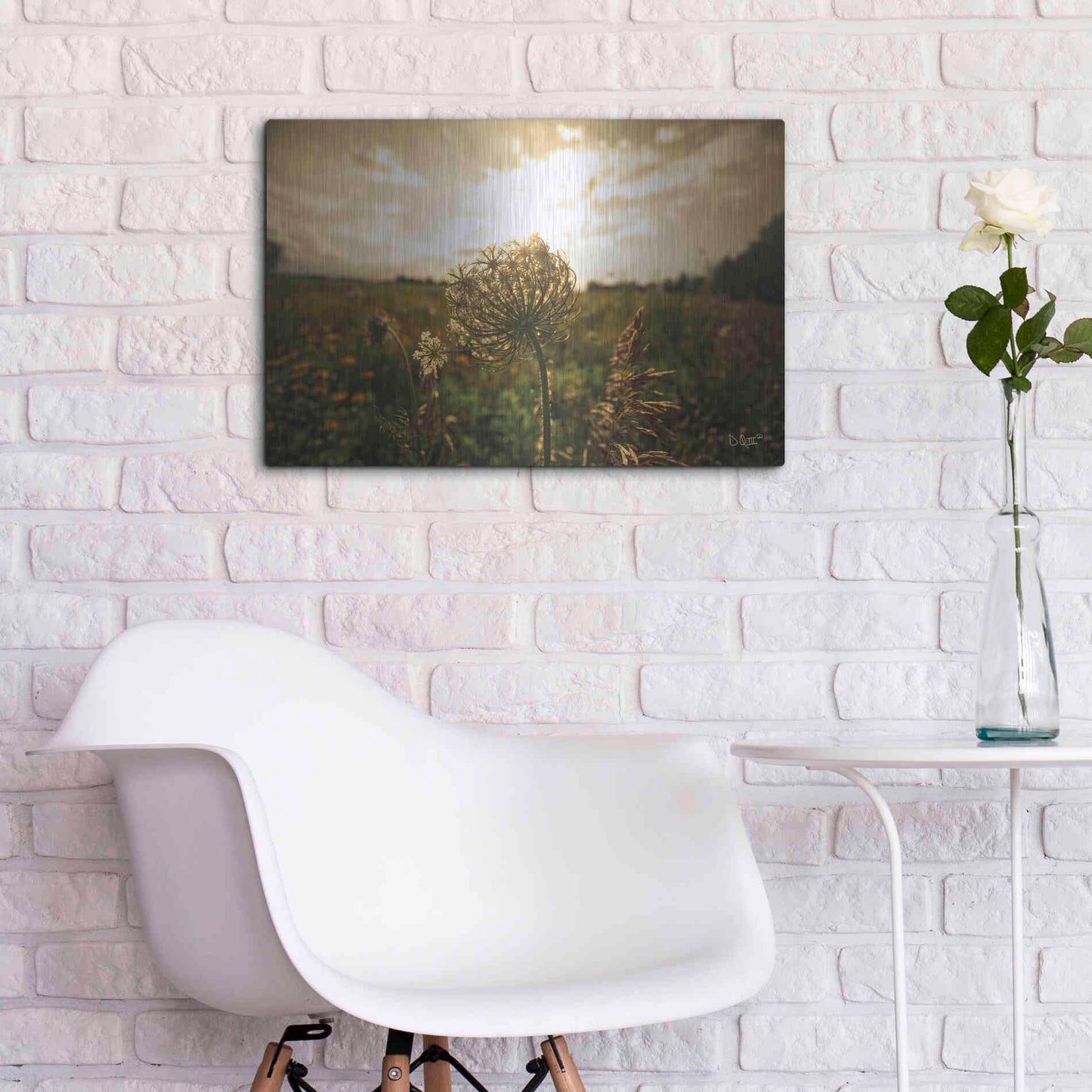 Luxe Metal Art 'Face the Sun II' by Donnie Quillen Metal Wall Art,24x16