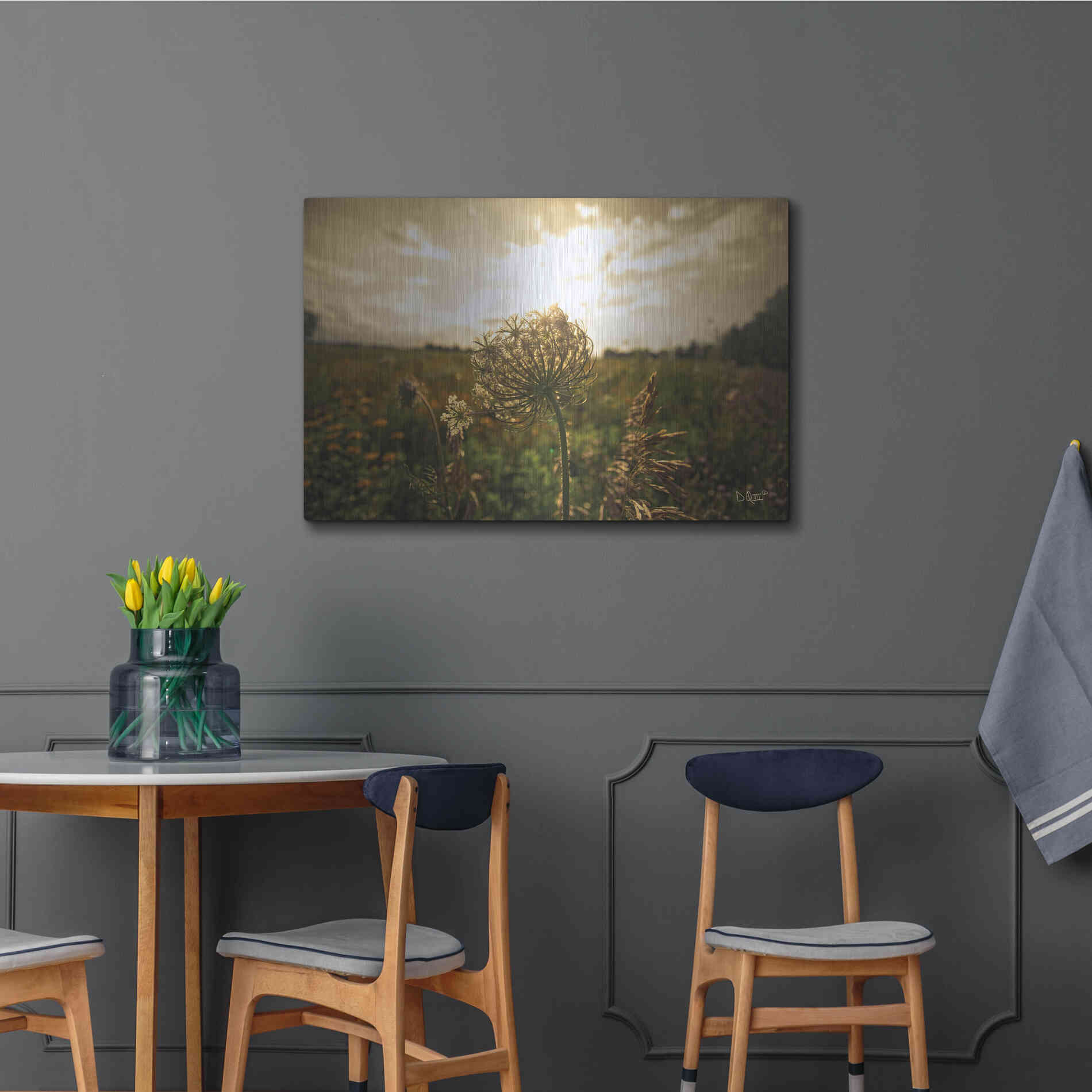 Luxe Metal Art 'Face the Sun II' by Donnie Quillen Metal Wall Art,36x24