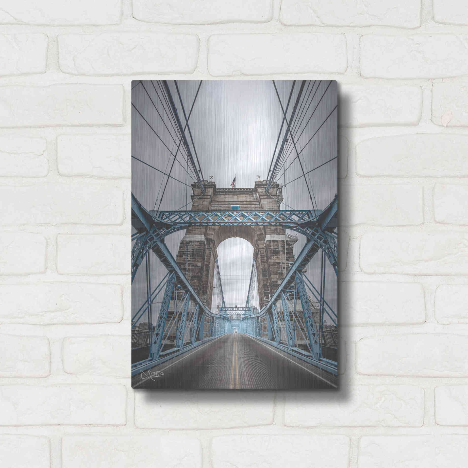 Luxe Metal Art 'The Blues I' by Donnie Quillen Metal Wall Art,12x16