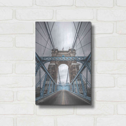 Luxe Metal Art 'The Blues I' by Donnie Quillen Metal Wall Art,12x16