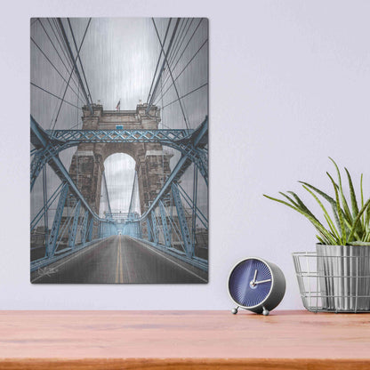 Luxe Metal Art 'The Blues I' by Donnie Quillen Metal Wall Art,12x16