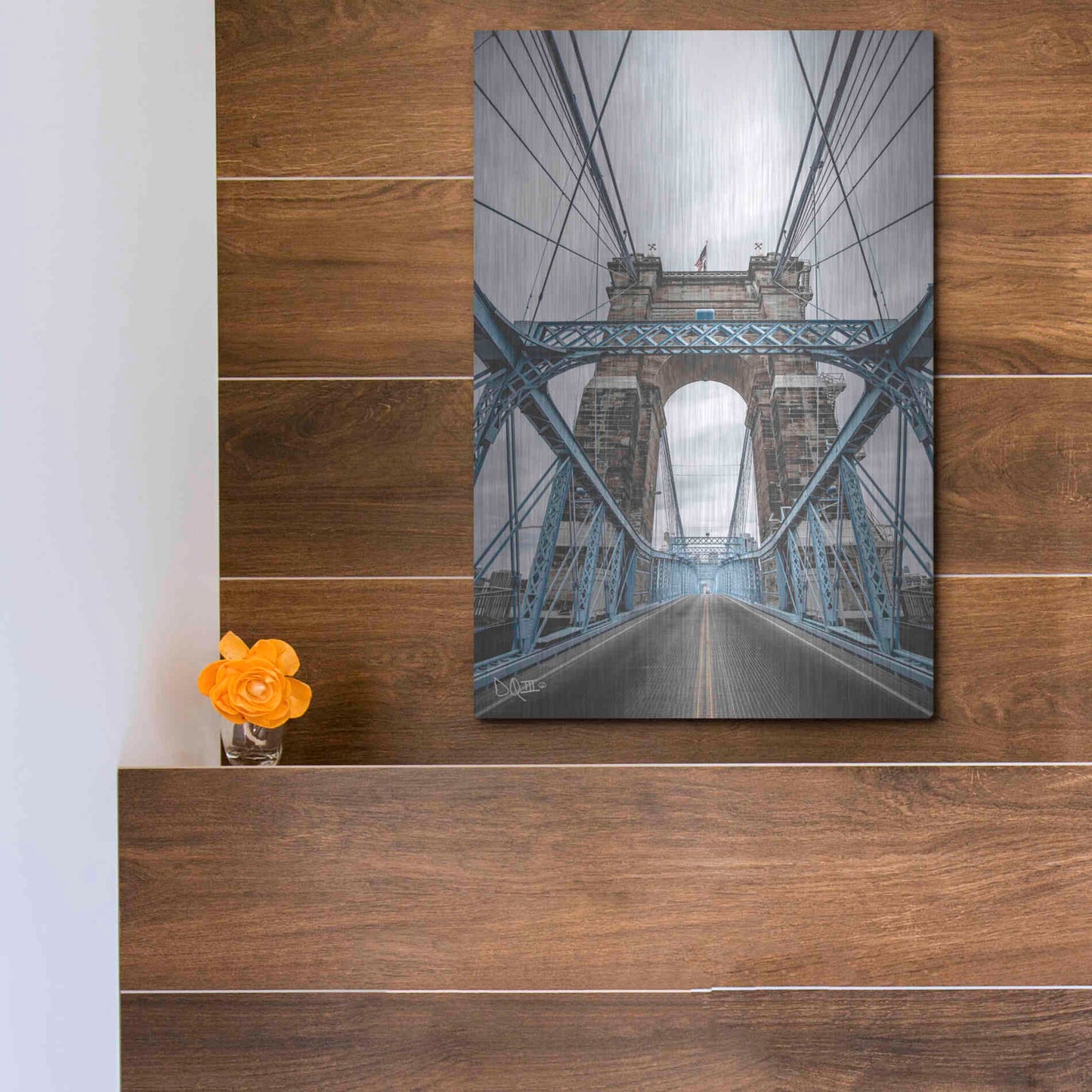 Luxe Metal Art 'The Blues I' by Donnie Quillen Metal Wall Art,12x16